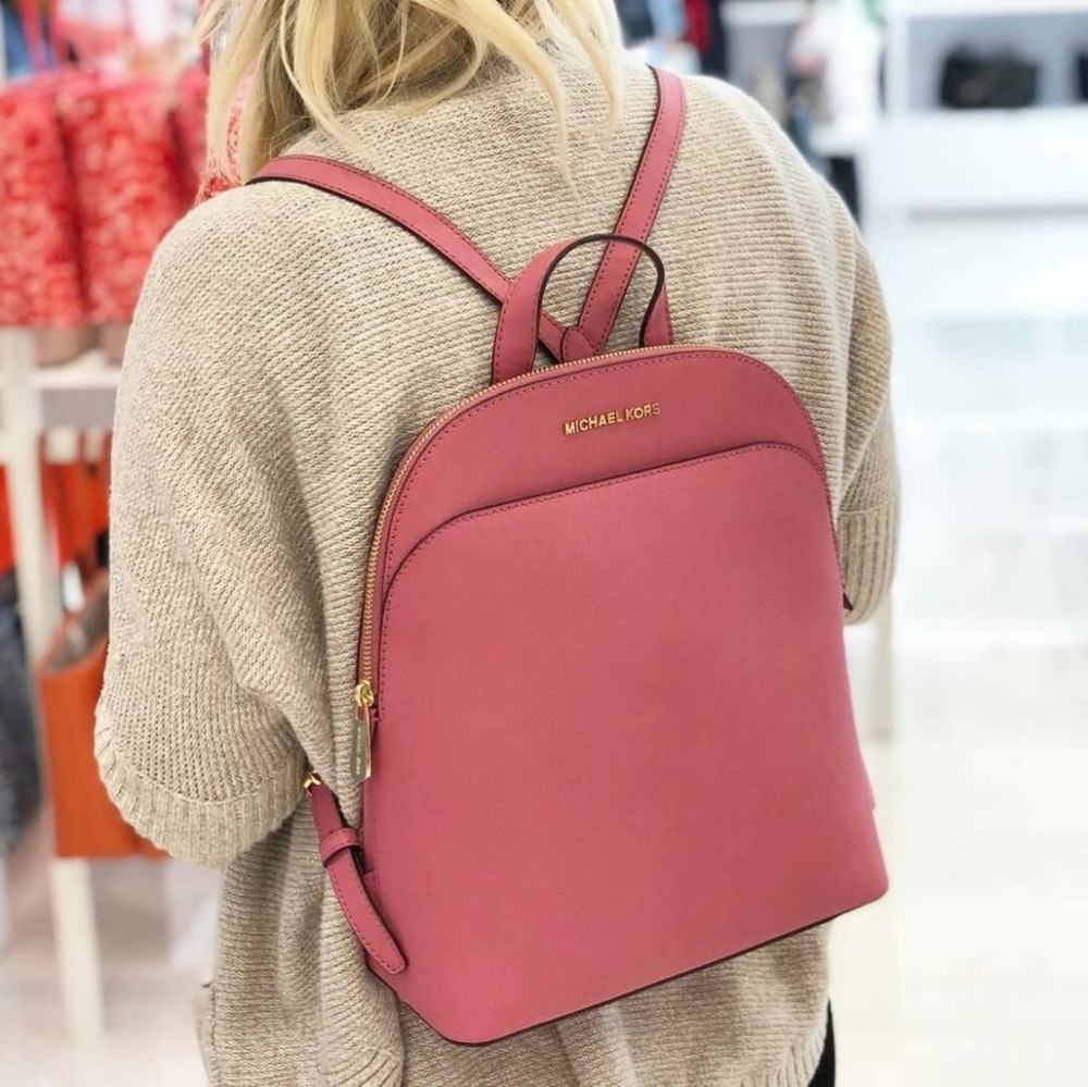 Michael Kors Emmy Backpack in Dark Pink New Condition